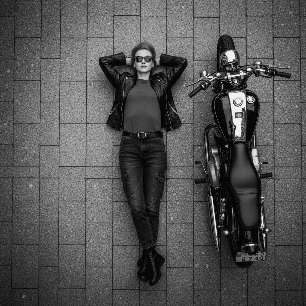 Overhead Motorcycle Portrait